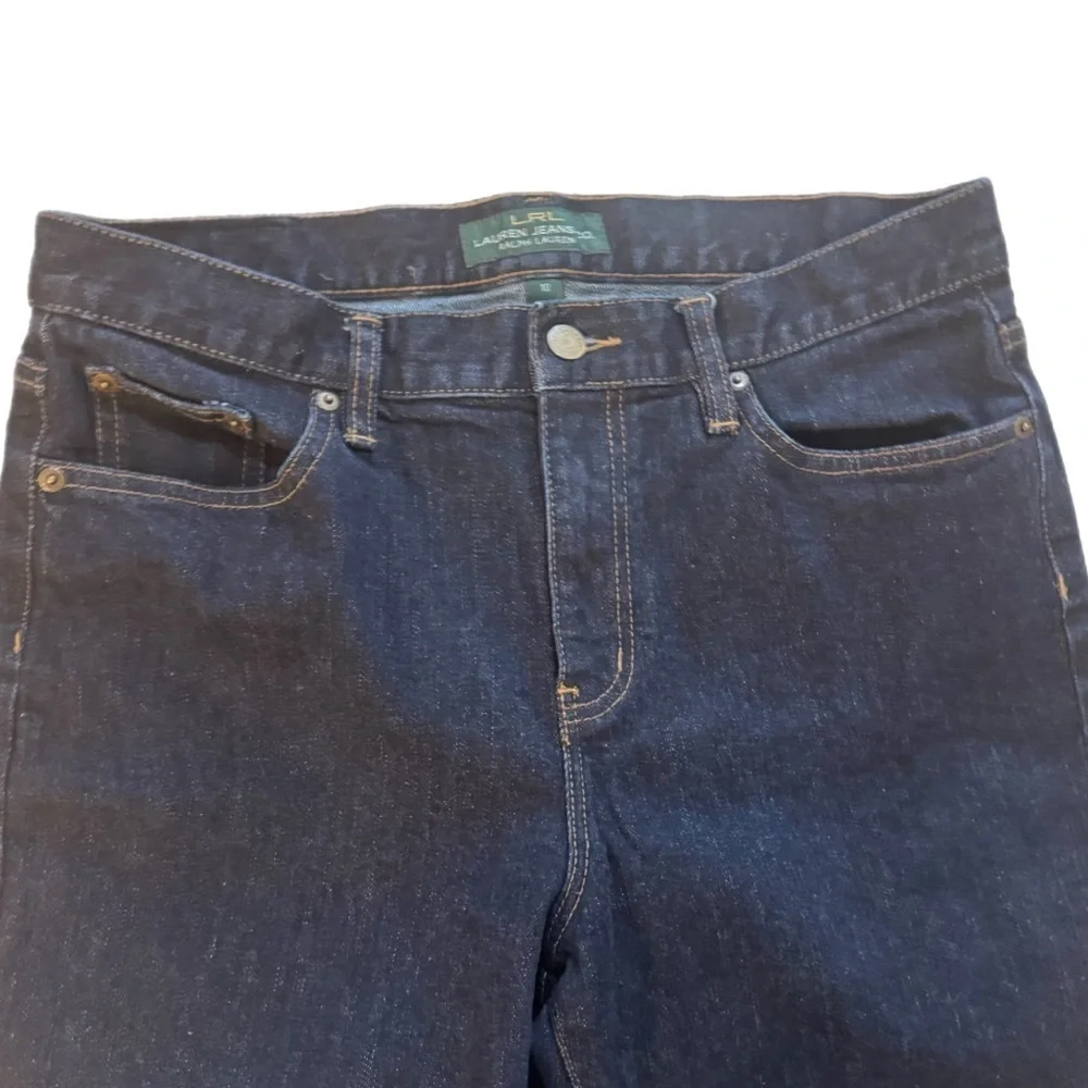 Lauren Ralph Lauren Straight Dark Denim Blue Jean